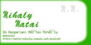 mihaly matai business card